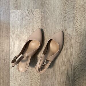 Kelly & Katie Nude Slingback Heels